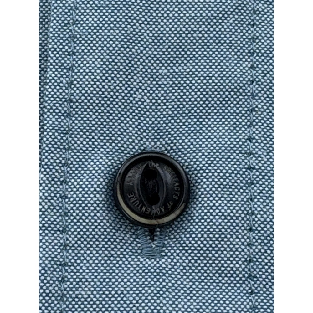 Roark Shirt Mens XL Blue Well Worn Mid Weight Classic Fit Short Sleeve Button Up - Picture 4 of 12